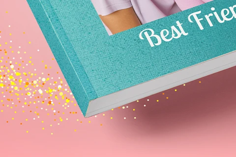 closeup of binding on custom ai photo book